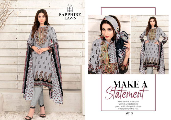 Sapphire Lawn 2  Latest Fancy Designer Karachi Dress Materials Collection